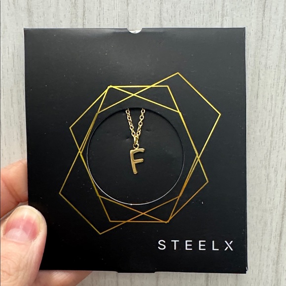 SteelX ‘F’ initial necklace - Picture 2 of 2